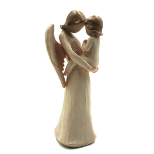 RESINA ANJO COM CRIANCA