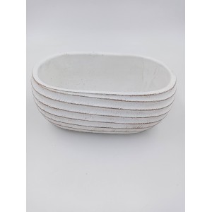VASO DE CIMENTO  FLOREIRA TRACO CIRCULAR BRANCO