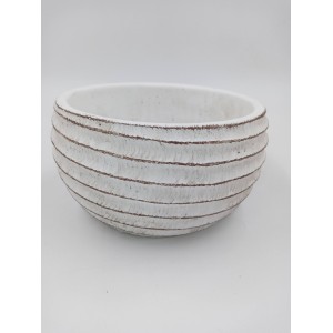 VASO DE CIMENTO TRAÇO CIRCULAR BRANCO