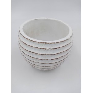 VASO DE  CIMENTO TRAÇO CIRCULAR BRANCO