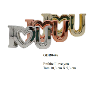 ENFEITE CER?MICA GDR0448 ILOVEU PEQ 10,3X5,3X2,2CM