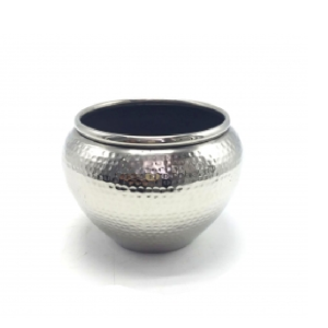 VASO EM ALUMÍNIO BOJUDO  INOX