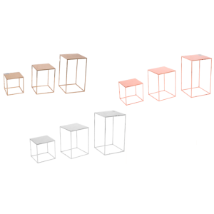 KIT C/3 P?S BASE P/DOCES QA-074 METAL QUADRADA