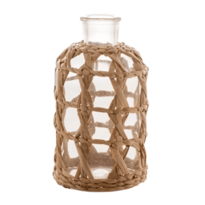 VASO DE VIDRO 61349 C/FIBRA NATURAL