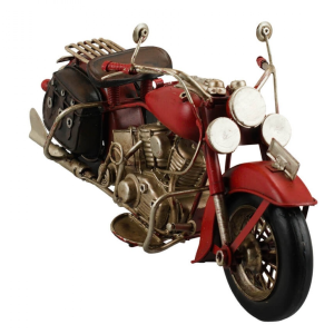 ENFEITE METAL AT2104D-3078 MOTOCICLETA VERMELHA