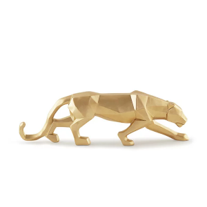 ESCULTURA LEOPARDO 13099 EM POLIRESINA