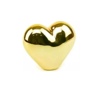 ENFEITE CERÂMICA MLOV-01 CORAÇÃO METALIZADO