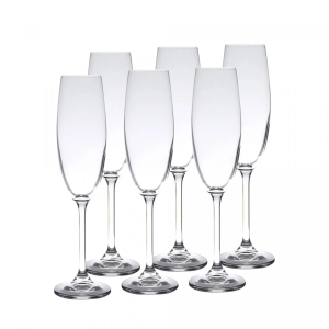 CJ 6 TAÇAS CRISTAL ECOLOGICO P/CHAMPAGNE GASTRO/COLIBRI