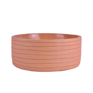 VASO EM CIMENTO BAIXO TERRACOTA