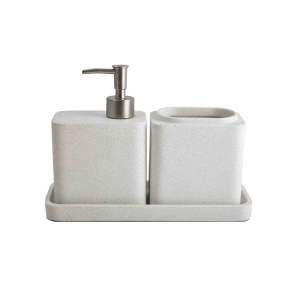 KIT PARA BANHEIRO 3PÇS EM POLIRRESINA