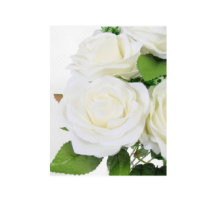  BUQUE ROSA COM 9 GALHOS BRANCA