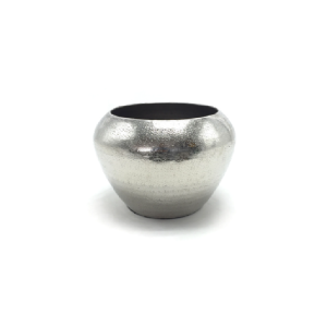 VASO EM ALUMINIO INOX REDONDO