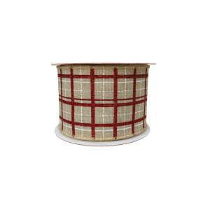 FITA NATALINA XADREZ  COM GLITER