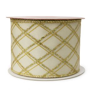 FITA NATALINA DIAMANTE DOURADO