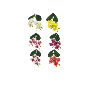 HASTE DE MINI ORQUIDEA PLASTICA COM 2