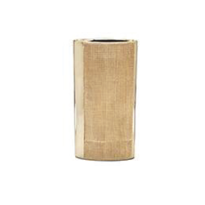 VASO DECORATIVO  MARROM C/ DOURADO